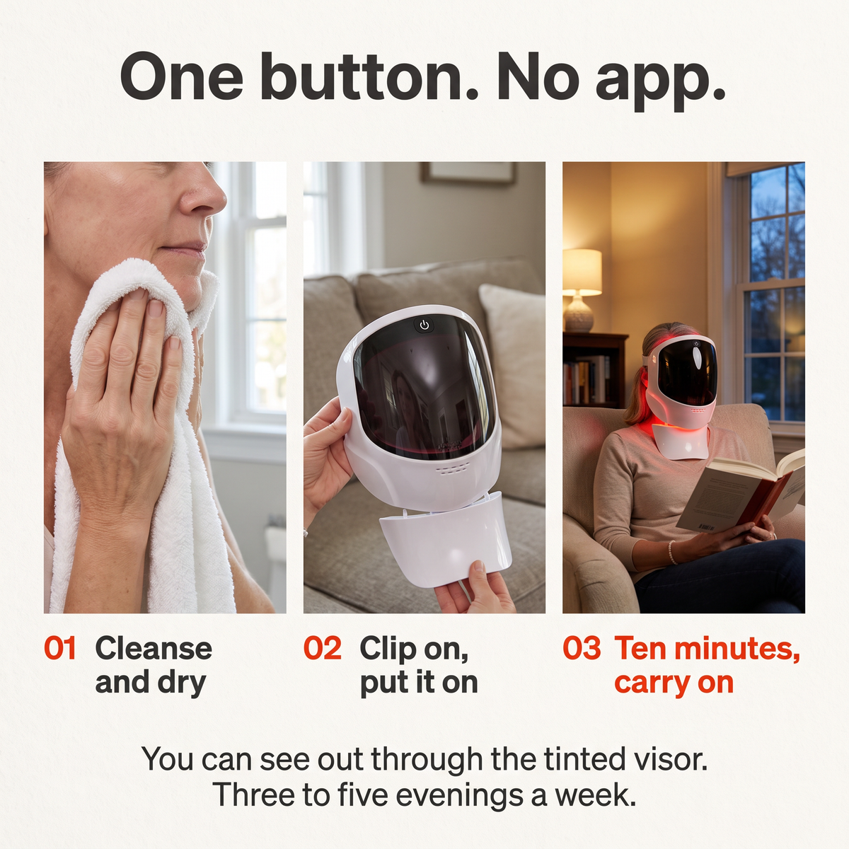 Moranoir™ LED Light Therapy Mask | Face & Neck