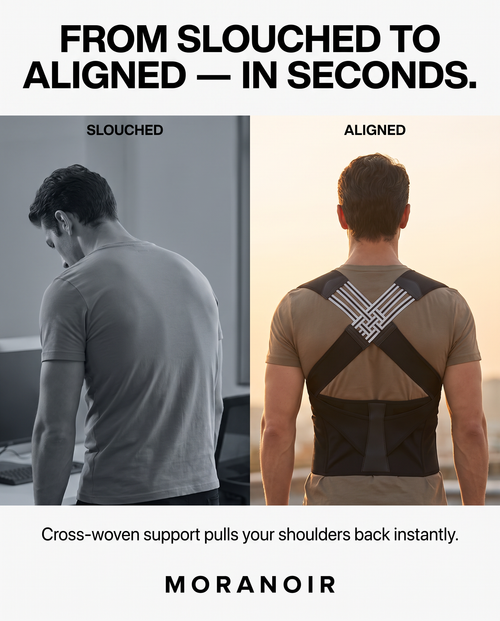 Moranoir ad image 02 - slouched vs aligned